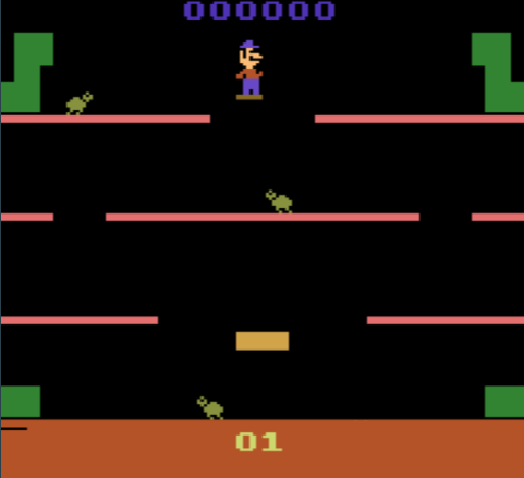 Play Mario Bros. for the Atari 2600